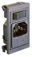 BULGIN LIMITED BZV01/Z0000/01 Un-Filtered IEC Power Entry Module, IEC C14, General Purpose, 10 A, 250 VAC, 1-Pole Switch