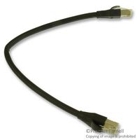 L-COM TRD855SIGBLK-1 Ethernet Cable, Cat5e, Cat5e, RJ45 Plug to RJ45 Plug, STP (Shielded Twisted Pair), Black, 304.8 mm