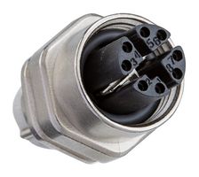 AMPHENOL LTW MSXS-08PFFP-SF7001 Sensor Connector, M Series, M12, Female, 8 Positions, PCB Socket, Straight Panel Mount
