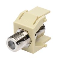BELDEN AX102904 RF / Coaxial Adapter, KeyConnect, Recessed, Electric Wht, F, Jack, F, Jack, Straight Adaptor