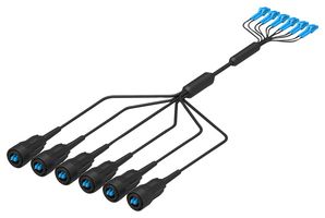 TE CONNECTIVITY 5-2835698-0 Fiber Optic Cable, Singlemode, 12 Fibers, 9 µm / 125 µm, LC Duplex to LC Duplex, 50 m