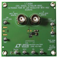 ANALOG DEVICES DC2624A Demo Board, LT3094EDD#PBF, -20 V, 500 mA, Ultralow Noise, Ultrahigh PSRR Negative Linear Regulator