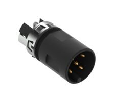 TE CONNECTIVITY - ERNI 225254-E Sensor Connector, Rear Mount, M12, Male, 5 Positions, PCB Pin, Right Angle PCB Mount
