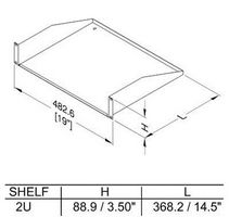 R1194/2UK PENN ELCOM, Rack Shelf, 2U, 482.6 mm | Newark