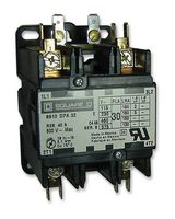 SQUARE D BY SCHNEIDER ELECTRIC 8910DPA32V14 Contactor, Panel Mount, 24 VAC, DPST, 2 Pole