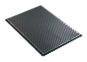 DESCO 40931 Conductive Interlocking Floor Mat, Statfree i Series, NBR, Black, 36" W x 48" L
