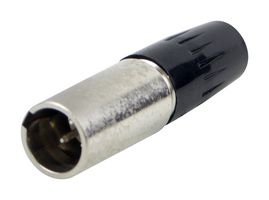 SWITCHCRAFT/CONXALL TA4MLX XLR Connector, 4 Contacts, Plug, Cable Mount, Silver Plated Contacts, Copper Alloy Body