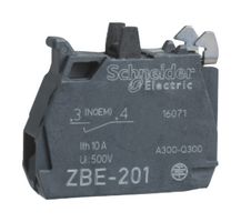 SCHNEIDER ELECTRIC ZBE1019 Contact Block, SPST, Screw