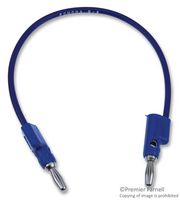 POMONA B-8-6 Test Lead, 4mm Banana Plug to 4mm Banana Plug, Blue, 60 V, 15 A, 203.2 mm