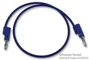 POMONA B-18-6 Test Lead, 4mm Banana Plug to 4mm Banana Plug, Blue, 60 V, 15 A, 457.2 mm