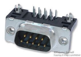 AMPHENOL COMMUNICATIONS SOLUTIONS ID09P33E4GV00LF D Sub Connector, Standard, Plug, FCI Delta D Series, 9 Contacts, DE, Solder