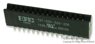 EDAC 737-030-520-206 Card Edge Connector, Dual Side, 1.57 mm, 30 Contacts, Through Hole Mount, Straight