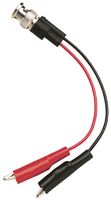 MUELLER ELECTRIC BU-5131-A-4-0 Test Lead, BNC Plug to Alligator Clips x 2, Black, 300 Vrms, 10 A, 101.6 mm