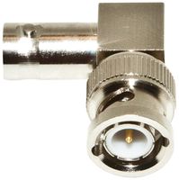 MUELLER ELECTRIC BU-P3534 RF / Coaxial Adapter, BNC, Jack, BNC, Plug, Right Angle Adapter, 50 ohm