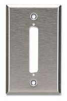 BLACK BOX WP090 Faceplate, Wall Plate, D Sub 37 Position Connectors, 1, Stainless Steel Body