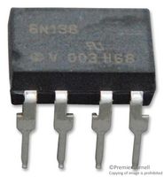 VISHAY 6N138 Optocoupler, Darlington Output, 1 Channel, DIP, 8 Pins, 20 mA, 5.3 kV, 300 %