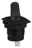 E-SWITCH RR3402A Rocker Switch, On-None-Off, SPST, Non Illuminated, Panel Mount, Black, RR3402 Series