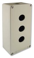 SCHNEIDER ELECTRIC XAPG39203 Control Station Enclosure, 22mm, Zinc Alloy, 3 Holes, 22 mm, Gray, 175.3 mm, 80 mm