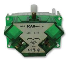 SCHNEIDER ELECTRIC 9001KA6 Contact Block, 10 A, 600 V, 1 Pole, Screw, 1NO