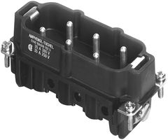 AMPHENOL SINE/TUCHEL C146 10A006 102 5 Heavy Duty Connector, 6+PE Signal, Wire protection, heavymate HSE Series, Insert, 7 Contacts, E16