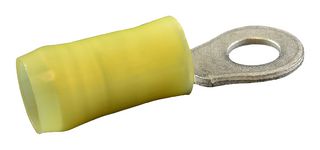 PANDUIT PN10-8R-L Ring Tongue Terminal, M4, #8, 10 AWG, 6 mm², PN Series, Yellow