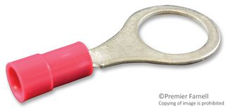 MOLEX 19070-0033 Ring Tongue Terminal, M9, 3/8", 18 AWG, 0.8 mm², InsulKrimp 19070 Series, Red