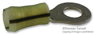 AMP - TE CONNECTIVITY 34806 Ring Tongue Terminal, M6, 1/4", 14 AWG, 2 mm², PIDG Series, Black, Yellow