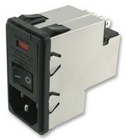 CORCOM - TE CONNECTIVITY PS0S0DHXB Filtered IEC Power Entry Module, IEC C14, Medical, 10 A, 250 VAC, 2-Pole Switch