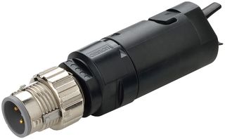 OMRON INDUSTRIAL AUTOMATION XS5G-D418 Sensor Connector, XS5 Series, M12, Plug, 4 Contacts, IDC / IDT Pin, Straight Cable Mount
