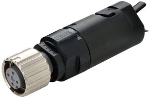 OMRON INDUSTRIAL AUTOMATION XS5C-D418 Sensor Connector, XS5 Series, M12, Receptacle, 4 Contacts, IDC / IDT Socket, Straight Cable Mount