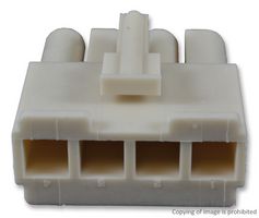 MOLEX 19-09-1046 Connector Housing, UL 94V-0, Standard .093" 3191 Series, Receptacle, 4 Positions, 6.7 mm