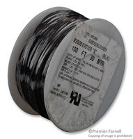 BELDEN 83008 010100 Wire, Hook Up, Hi Temp, PTFE, Black, 20 AWG, 7 x 28AWG, 100 ft