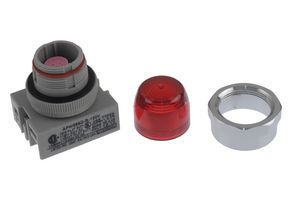 IDEC APW299D-R-120V LED Panel Mount Indicator, Red, 120 VAC, 22 mm, IP65