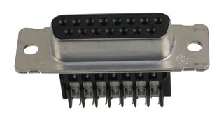 AMP - TE CONNECTIVITY 1-745493-4 D Sub Connector, DB15, 15 Contacts, Receptacle, IDC / IDT, DA, AMPLIMITE HDE-20 Series, Metal Body