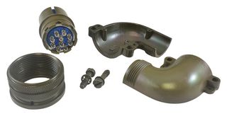 AMPHENOL INDUSTRIAL 97-3108B-18-1S Circular Connector, 97 Series, MIL-DTL-5015 Series, Right Angle Plug, 10 Contacts, Solder Socket