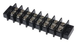MULTICOMP PRO MC24331 Panel Mount Barrier Terminal Block, 2 Row, 8 Positions, 12 AWG, 11 mm, 25 A