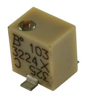 BOURNS 3224X-1-103E Trimmer, Multi Turn, Cermet, Top Adjust, 10 kohm, Surface Mount, 12 Turns
