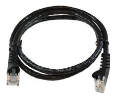 MULTICOMP PRO SPC23208 Ethernet Cable, Booted, Cat6, RJ45 Plug to RJ45 Plug, UTP (Unshielded Twisted Pair), Black, 900 mm