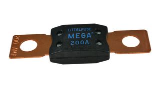 LITTELFUSE 0298200.ZXEH Fuse, Automotive, Bolt Down, Time Delay, 200 A, 32 V, 29.2mm x 19mm x 9.9mm, MEGA 298 Series