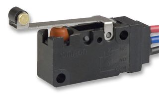 OMRON ELECTRONIC COMPONENTS D2VW5L2-1MS Microswitch, Miniature, Hinge Roller Lever, SPDT, Wire Leaded, 5 A