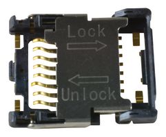 JAPAN AVIATION ELECTRONICS INDUSTRY ST1W008S4ER1500 Memory Card Connector, MicroSD, Hinged, 8 Contacts, Copper Alloy, Gold Plated Contacts