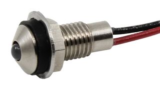 VCC / VISUAL COMMUNICATIONS COMPANY CDLB-1-8712-9933-I LED Panel Mount Indicator, White, 28 VDC, 6 mm, 20 mA, 250 mcd, IP67