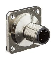 AMPHENOL LTW M12A-04PMMS-SS8E15 Sensor Cable, A Coded, M12 Plug, Free End, 4 Positions, 150 mm, 5.9 ", M Series