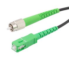 L-COM FCA-SFCASCAS5 Fiber Optic Cable, Singlemode, 1 Fibers, 9µm / 125µm, FC Simplex to SC Simplex, 16.4ft