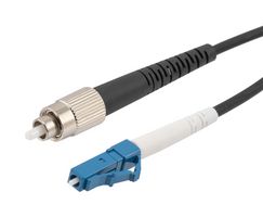 L-COM FCA-SFCULCUS2 Fiber Optic Cable, Singlemode, 1 Fibers, 9µm / 125µm, FC Simplex to LC Simplex, 6.6ft