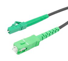 L-COM FCA-SLCASCAS15 Fiber Optic Cable, Singlemode, 1 Fibers, 9µm / 125µm, LC Simplex to SC Simplex, 49.2ft