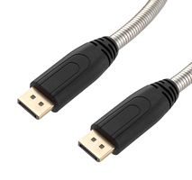 L-COM DP8KA-5M Audio / Video Cable Assembly, Armored, 8K, DisplayPort Plug, DisplayPort Plug, 16.4 ft, 5 m, Black