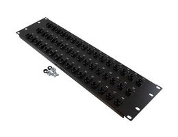 L-COM PR525B-C5E-48 Patch Panel, Feed-Through, RJ45 Coupler, 48 Ports, Cat5e, 3U