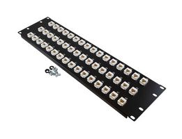 L-COM PR525B-C5E-48M Patch Panel, Mini, Feed-Through, RJ45 Coupler, 48 Ports, Cat5e, 3U