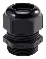LAPP USA S2509 Cable Gland, M16 x 1.5, 4.5 mm, 10 mm, Nylon (Polyamide), Black, IP68, IP69, NEMA 1, NEMA 12
